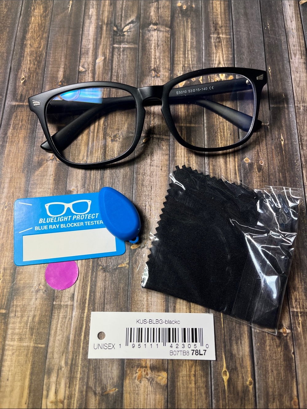 5for$10 Large Black Framed +0.00 Blue Light Reading Glasses Reading